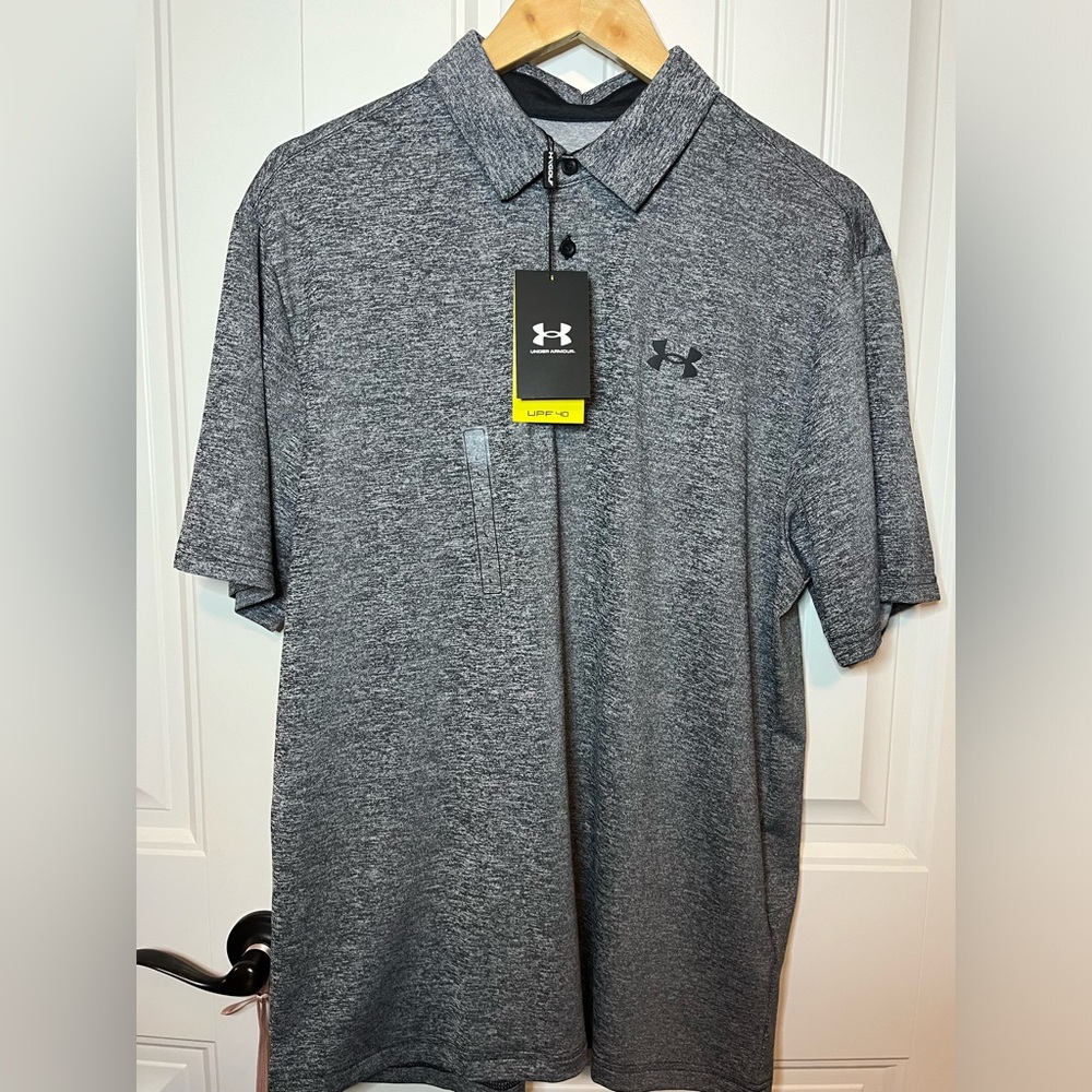 NEVER WORN Under Armour grey Men’s Dri-fit polo